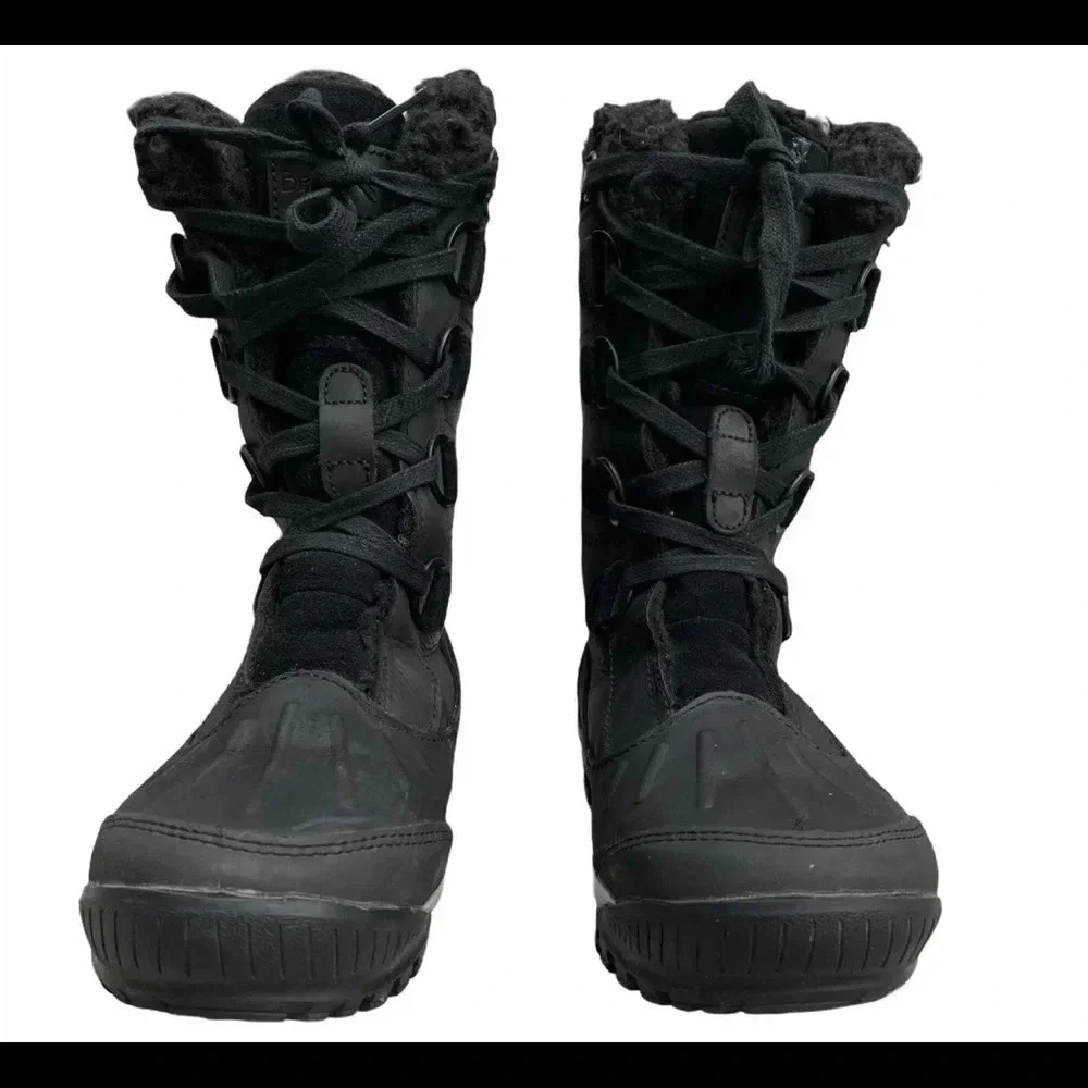 Bearpaw Desdemona Leather/Suede Winter Boots Sheepskin Wool Blend Size 7